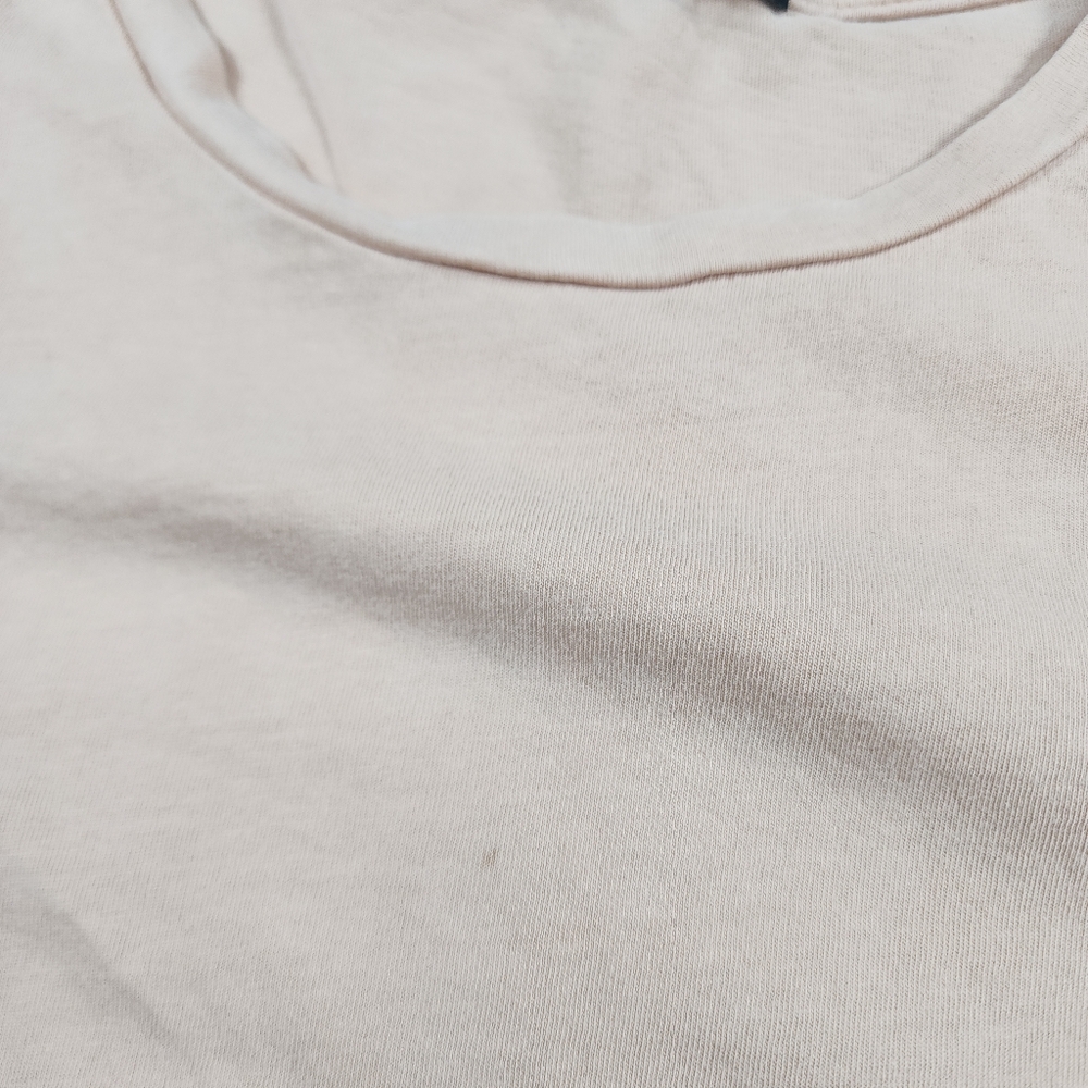 7 Diamonds Cream Tan Cotton Crewneck T Shirt Lightweight Basic Size XS - Picture 4 of 9
